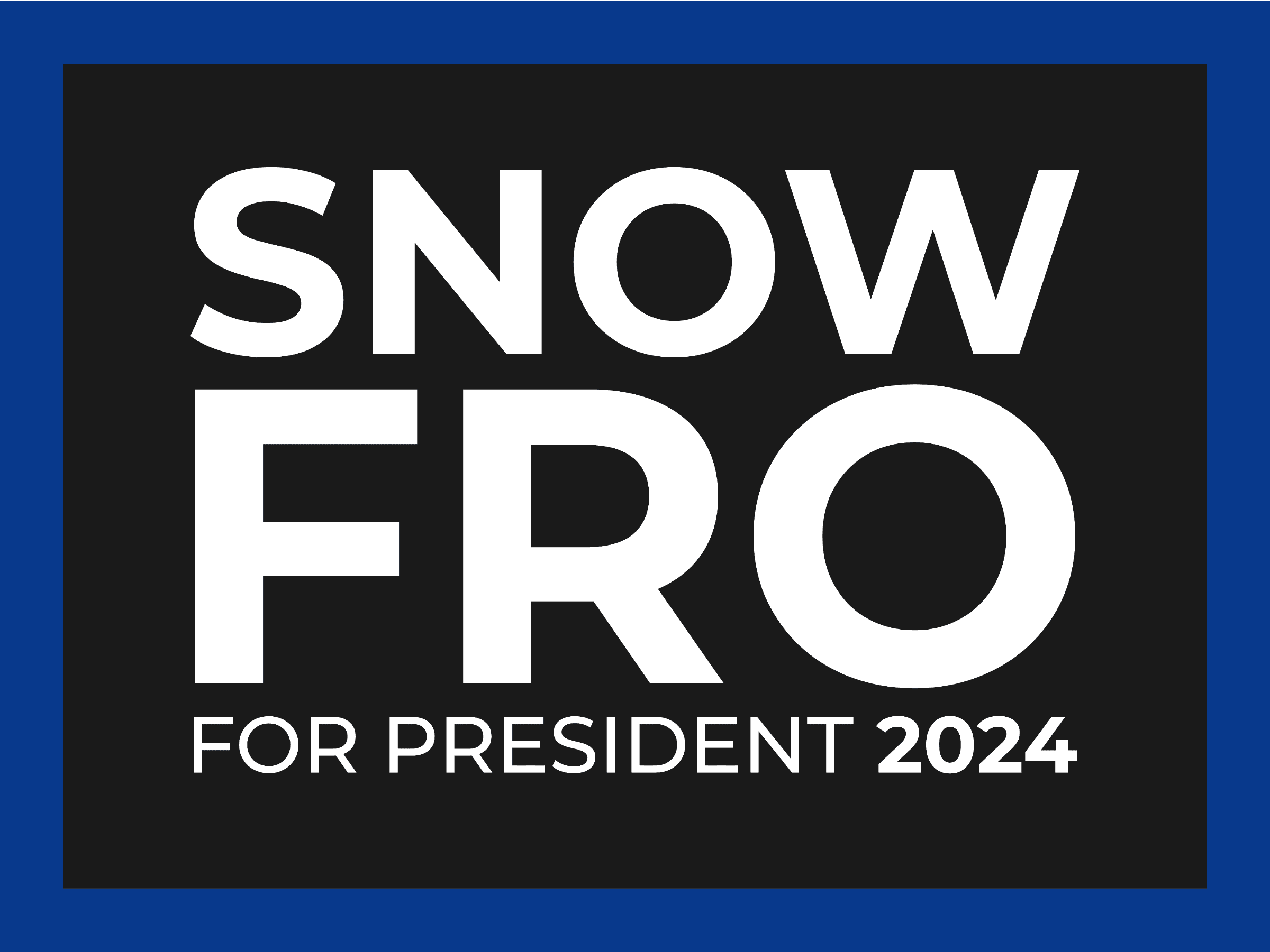 snowfro for president - generative artwork