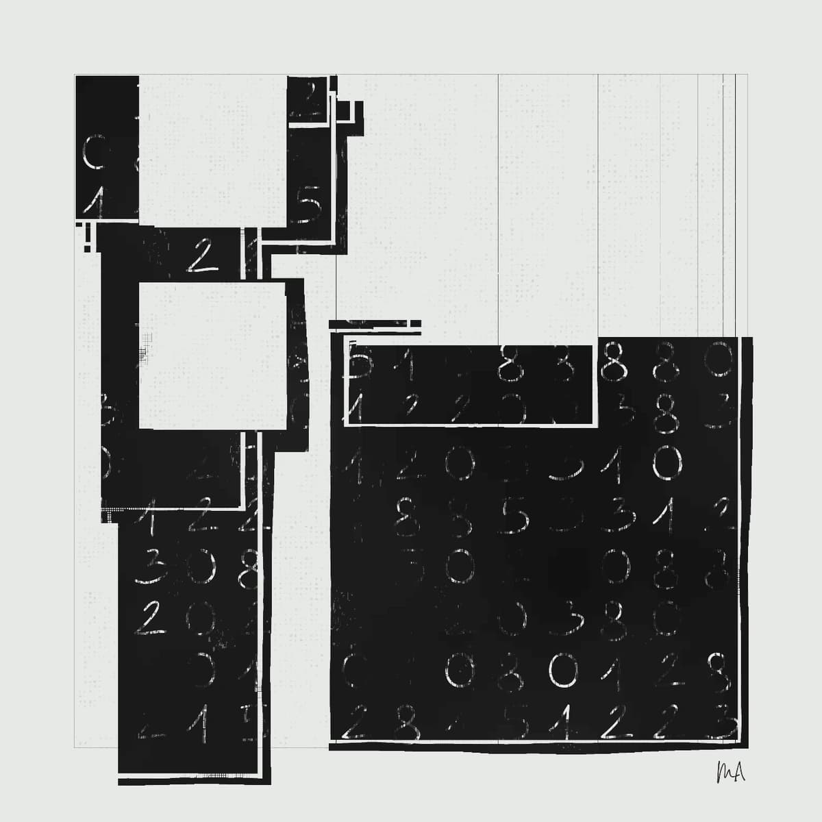 off-meta #311, a grid of Fibonacci numerals