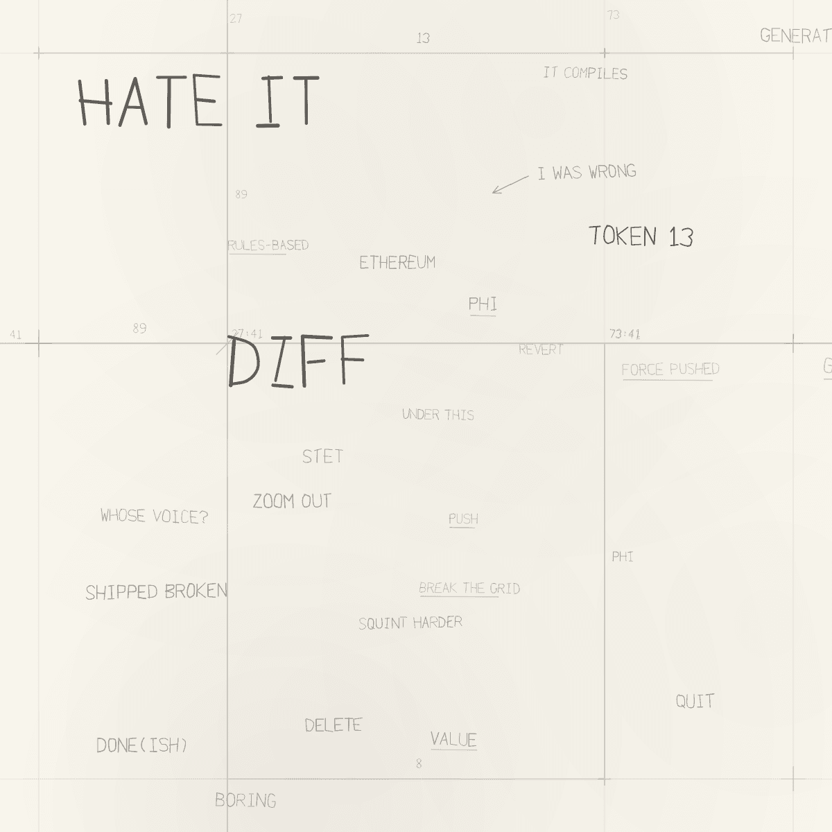 pentimento, the surveyed cartoon