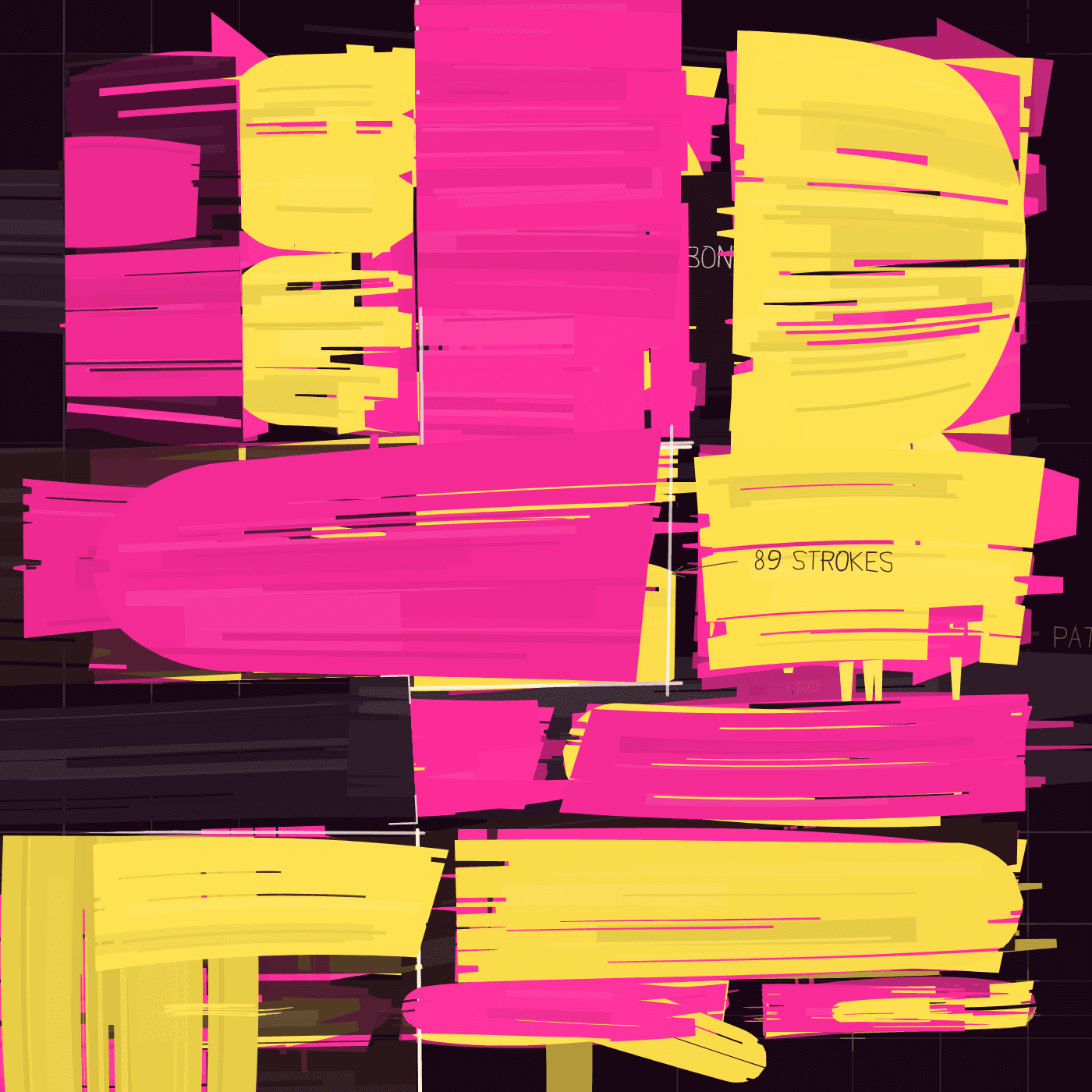 pentimento, a lapsed sheet: about a third left loose